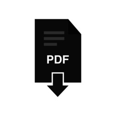 Poster - download pdf vector isolated icon