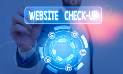 Fototapete - Text sign showing Website Check Up. Business photo text an examination of a website to see if something is in order