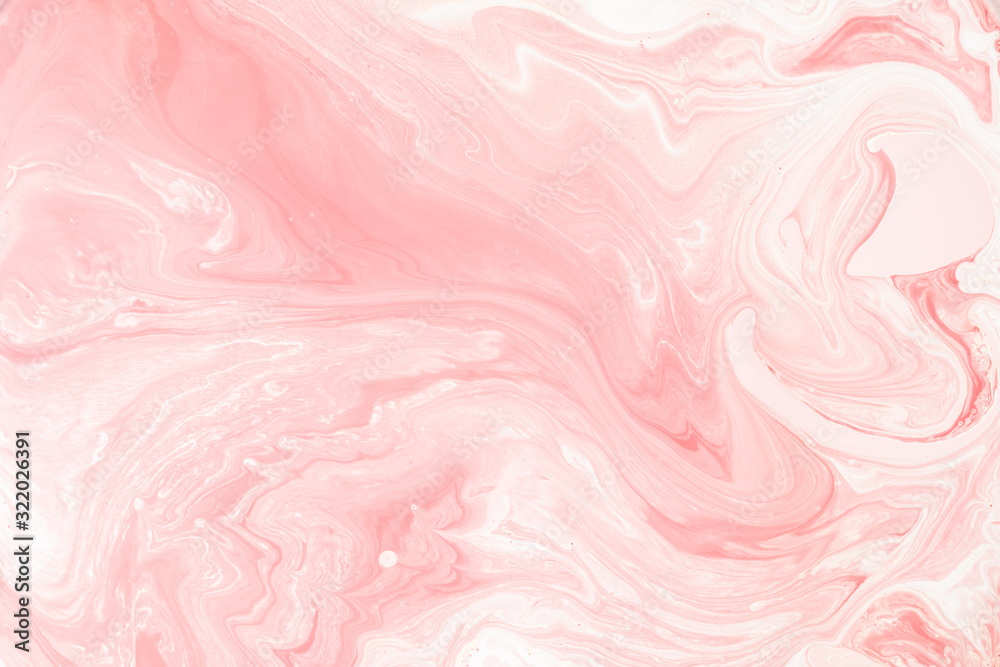 Pink Acrylic Pour Color Liquid marble abstract surfaces Design. - obrazy, fototapety, plakaty 