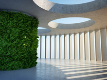 Architectural Design Of Modern Concrete Hall