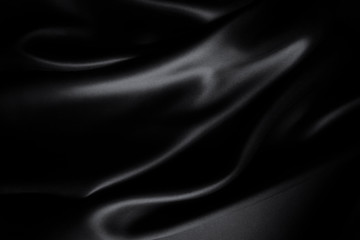 satin black silk background, close-up