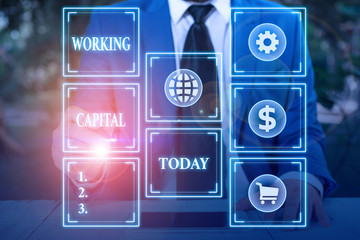 Poster - Handwriting text Working Capital. Conceptual photo money available to a company for day to day operations