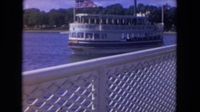 MISSISSIPPI RIVER USA-1972: Passing View Of A White House From White Riverboat On A Bright Sunny Day