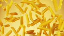 Freeze Motion Of Flying Uncooked Pasta