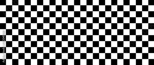 Fotomural white and black checkered flag for racing background and texture.