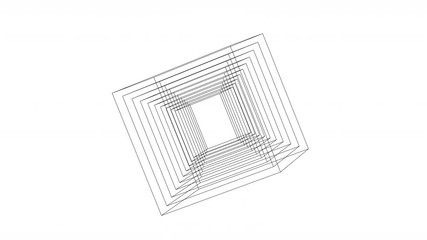 Poster - Abstract geometric shape, seamless looped 4k animation