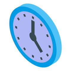 Poster - Wall clock icon. Isometric of wall clock vector icon for web design isolated on white background
