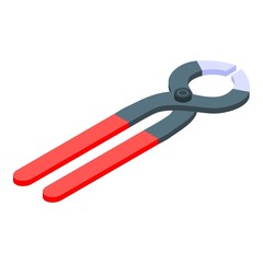 Poster - Electric pliers icon. Isometric of electric pliers vector icon for web design isolated on white background