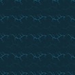 © Doeke - Vector repeat seamless classic blue leafs pattern print background