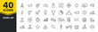 © iiierlok_xolms - Set of 40 Start up web icons in line style. Creative, idea, target, innovation, business, marketing. Vector illustration.