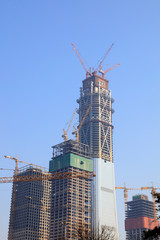 Zhongguo Zun in construction, Beijing, China