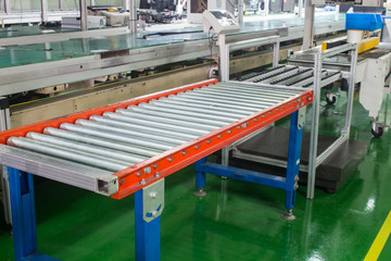 Wall Mural - roller conveyor, Production line conveyor roller transportation objects.