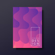 Cover design with abstract shape and wave color gradient pattern. Template for brochures, posters, banners and cards. Vector illustration.