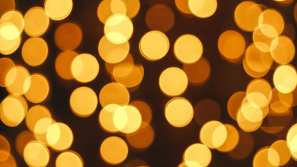 Orange light bokeh at nighttime festivals