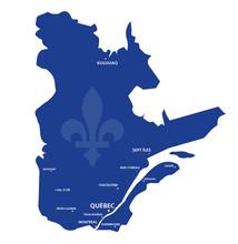 Quebec Map Province With Cities