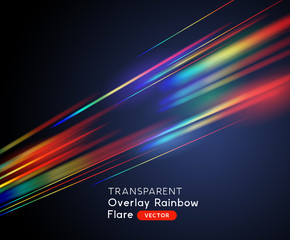 Wall Mural - rainbow optical lens flare vector effect