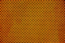 Orange Perforated Steel Wall In Texture