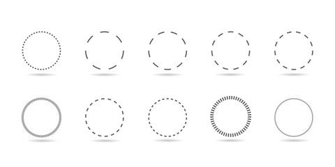 dotted line circle set