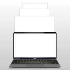 Aufkleber - Mock up, template. Social network post. Interface carousel.