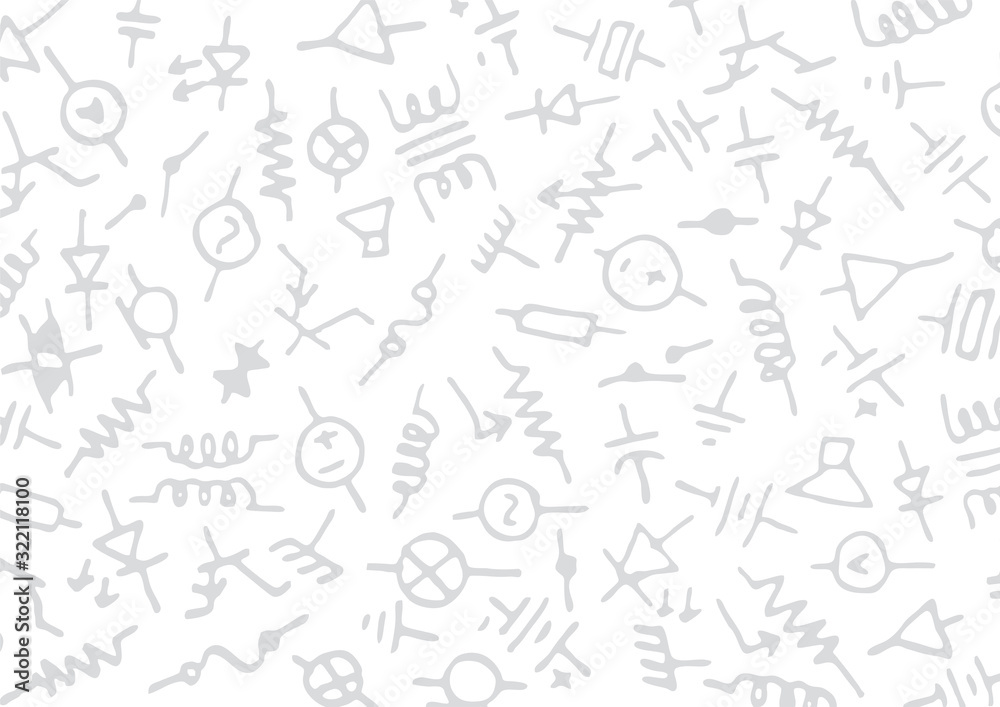 Grayscale electric circuit symbol background template. Vector ...
