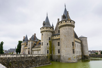 view of the castle and gardens of sully sur loire