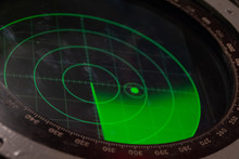 Green Military Radar Screen With Unknown Target Dot - Safety Equipment