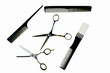 Narzędzia fryzjerskie, nożyczki i grzebień