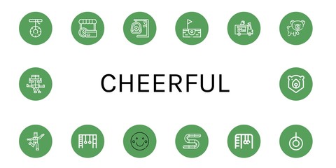 Poster - cheerful icon set