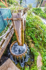 Old Wooden Washing Mashine On Una River