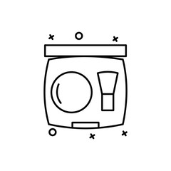 Poster - makeup, blush icon. simple line, outline vector elements of cosmetology and beauty icons for ui and 