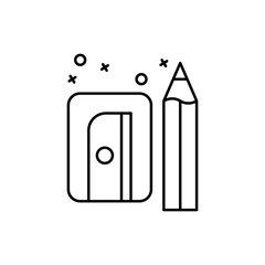 Poster - Pen sharpener, pencil icon. Simple line, outline vector elements of cosmetology and beauty icons for ui and ux, website or mobile application