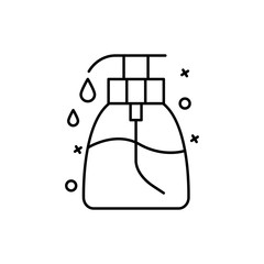Poster - Soap, bottle icon. Simple line, outline vector elements of cosmetology and beauty icons for ui and ux, website or mobile application