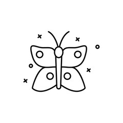 Poster - Butterfly, fairy icon. Simple line, outline vector elements of last day of carnival icons for ui and ux, website or mobile application