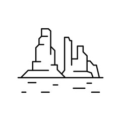 Poster - Canyon, mountain icon. Simple line, outline vector elements of landscape icons for ui and ux, website or mobile application