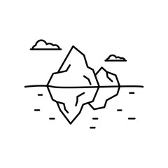 Poster - Glacier, water icon. Simple line, outline vector elements of landscape icons for ui and ux, website or mobile application