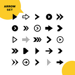 Poster - Super set different arrows mark. Flat style vector illustration