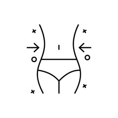 Poster - Waist, thin, slim icon. Simple line, outline vector elements of cosmetology and beauty icons for ui and ux, website or mobile application