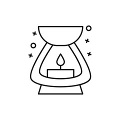 Poster - Burner, essential oil, candle icon. Simple line, outline vector elements of cosmetology and beauty icons for ui and ux, website or mobile application