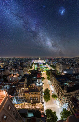 Wall Mural - buenos aires at night - classical aerial view