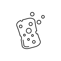 Poster - Sponge, bubbles icon. Simple line, outline vector bathroom icons for ui and ux, website or mobile application