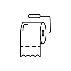 Aufkleber - Toilet, paper icon. Simple line, outline vector bathroom icons for ui and ux, website or mobile application