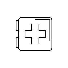 Aufkleber - First aid kit icon. Simple line, outline vector bathroom icons for ui and ux, website or mobile application