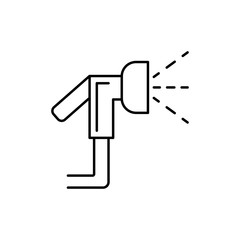 Aufkleber - Faucet with shower icon. Simple line, outline vector bathroom icons for ui and ux, website or mobile application