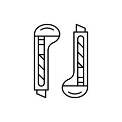 Poster - Cutter icon. Simple line, outline vector elements of construction tool icons for ui and ux, website or mobile application