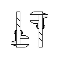Poster - Caliper icon. Simple line, outline vector elements of construction tool icons for ui and ux, website or mobile application