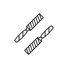 Poster - Rasp icon. Simple line, outline vector elements of construction tool icons for ui and ux, website or mobile application