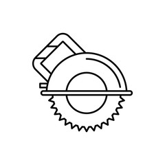 Poster - circular saw icon. simple line, outline vector elements of construction tool icons for ui and ux, we