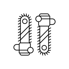 Aufkleber - Chainsaw icon. Simple line, outline vector elements of construction tool icons for ui and ux, website or mobile application