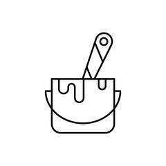 Aufkleber - Paint icon. Simple line, outline vector elements of construction tool icons for ui and ux, website or mobile application