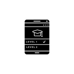 Poster - Smartphone levels education icon. Simple online study icons for ui and ux website or mobile application